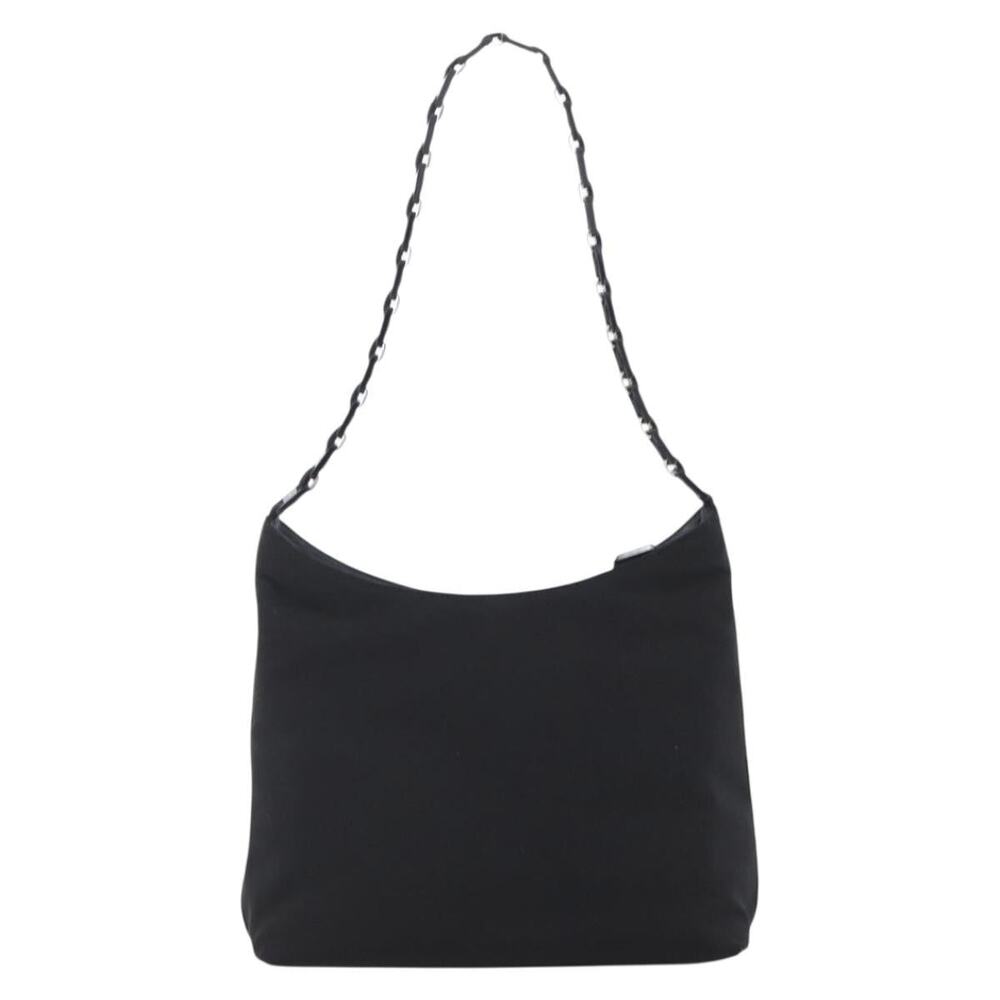 Salvatore Ferragamo Canvas Vara Shoulder Bag Black